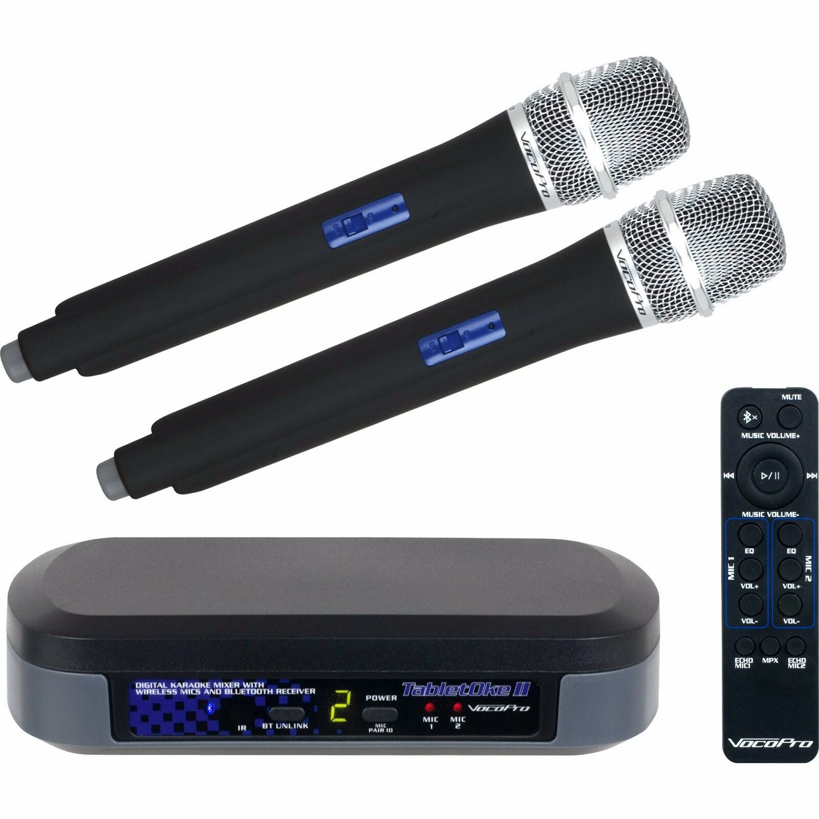  Rockville Amplificador de karaoke Bluetooth RPA70WBT+(4)  altavoces de techo de 8 pulgadas+micrófonos : Instrumentos Musicales